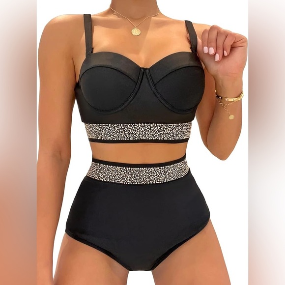 2/$20 High Waisted Bikini Push Up Top - Picture 1 of 7